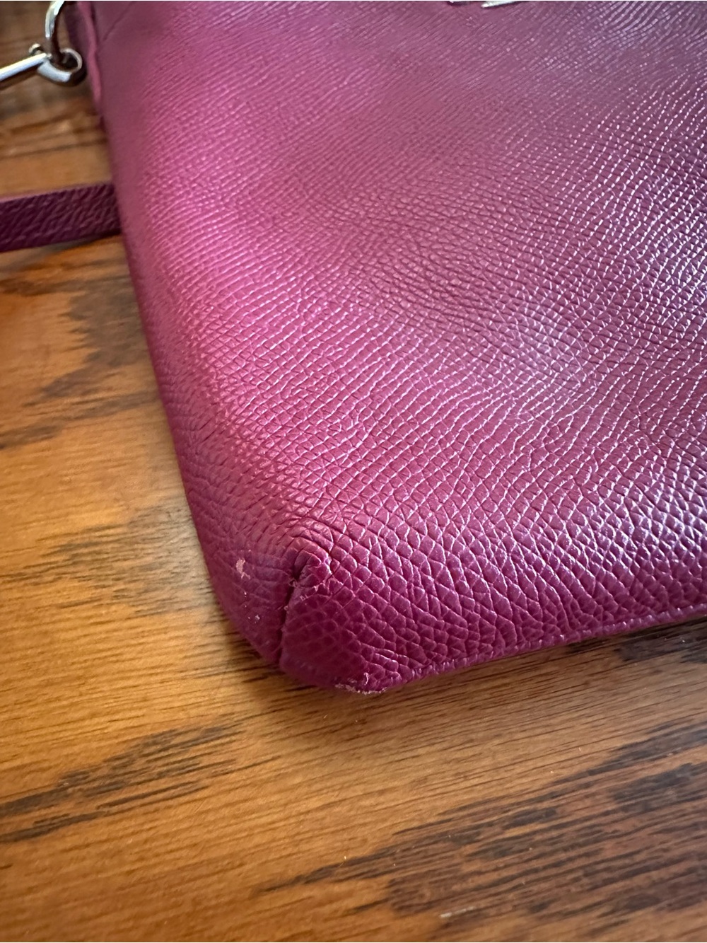 Coach Pebble Leather Crossbody in Burgundy - Picture 3 of 13